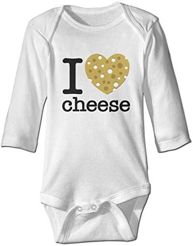 Јас сакам срцево сирење симпатични ромци за новороденче за новороденче со долг ракав
