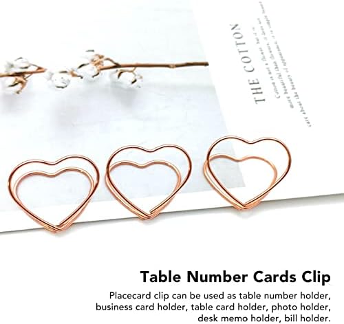 Клип за табели со табела од 50 парчиња уникатна loveубовна форма место држач за картички за хотелски свадбени центри за забава