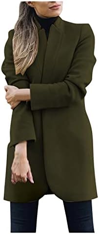 Палто краток влакнест отворен кардиган долг костум жени долга цврста ракав предна јакна женски палто жени со долг ракав влакнест отворено