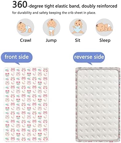 Тематски тематски листови за креветчиња, стандарден душек за креветчиња, вградени листови за деца, креветчиња за креветчиња за креветчиња