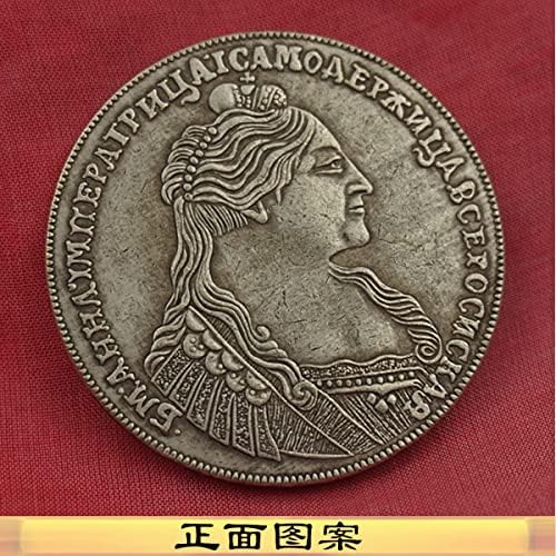1737 Ана I Иванова сребрена монета Царски Руски император Сребрен долар комеморативна монета со двојна орел со отпечаток на страна