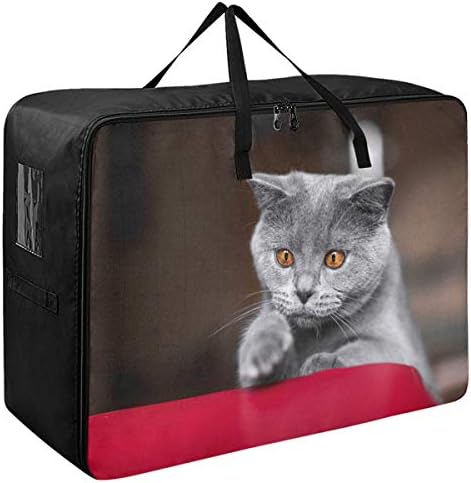 Торба за Складирање Облека Од емеливор Под Креветот За Јорган-Голем Капацитет Британска Торба За Организатори На Мачки Со Кратки