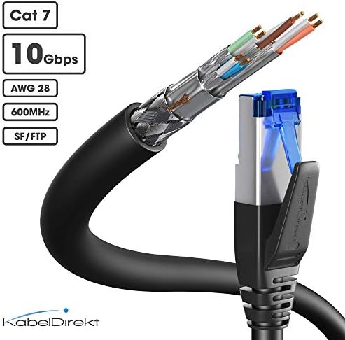 Кабел за мачка 7 етернет со дизајн докажан, Интернет кабел и LAN кабел-3FT-од Cableirect