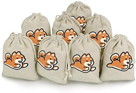 Среќен Трчање Шиба Ину Куче Врвки Торби За Складирање Торбички За Подароци За Бонбони За Повеќекратна Употреба Преклоплив И Компактен