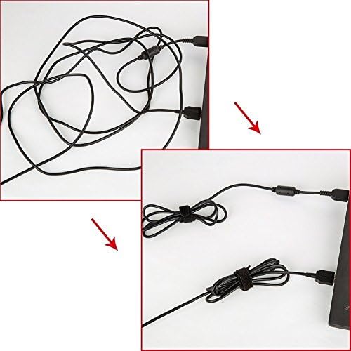 60 ПЦС Врски за управување со црн кабел, Виаки 6 Инчи што може да се употреби со кабел за самостојно залепување на кабелот за прицврстување на