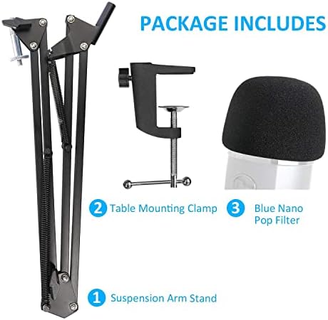 Jeti nano mic Stand & Shock Mount & 2 тип пакет на ветробранот - jeti nano mic stand со шокмејт и пена и крзнено ветробранско