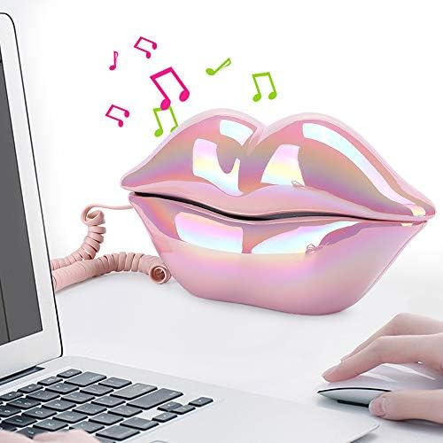 Секси секси телефонски усни, вистинска работа розова уста фиксна телефони, жичен телефон за усни за декорација/дом/канцеларија/уметнички декор
