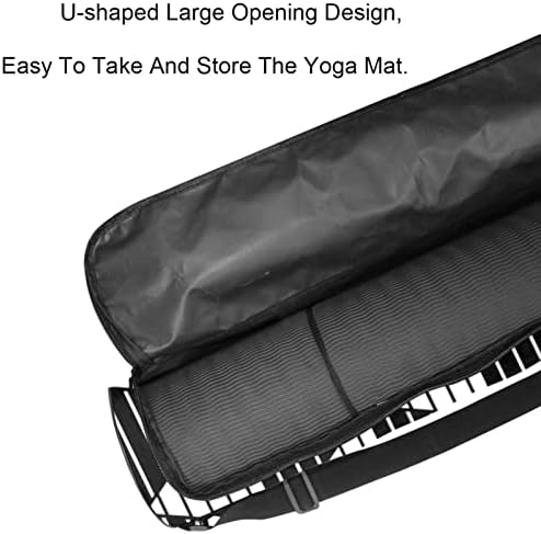 Лаијухуа Јога Мат торба, двојни патенти јога салата торба за жени и мажи - мазни патенти, големи отвори и прилагодливи ленти во форма на У,