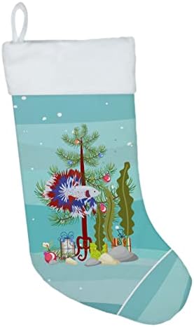 Богатства на Каролина CK4522CS чешел опашка Бета весело Божиќно Божиќно порибување, камин виси чорапи Божиќна сезона забава Декори за семејни