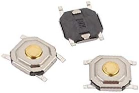 X-Ree 20PCS 4 пински квадратни 4MMX4MMX1.5mm Моментарна DPDT мини прекинувач за копче за притискање (20PCS 4 пински квадратни 4MMX4MMX1.5mm