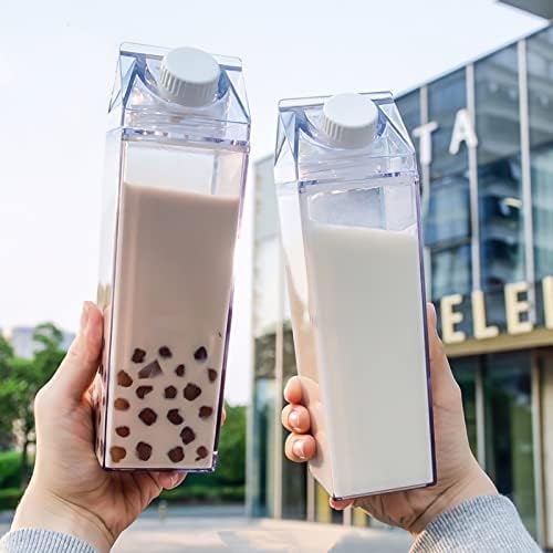 Yarlung 6 пакувања со млеко од млеко од млеко, 17 мл чиста пластична млечна кутија преносен квадратен сок шише за надворешно спортско патување