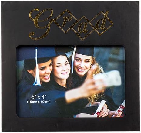 Мемории колекции црна и златна фолија пластична дипломирана фото рамки, 6 x 4 во.