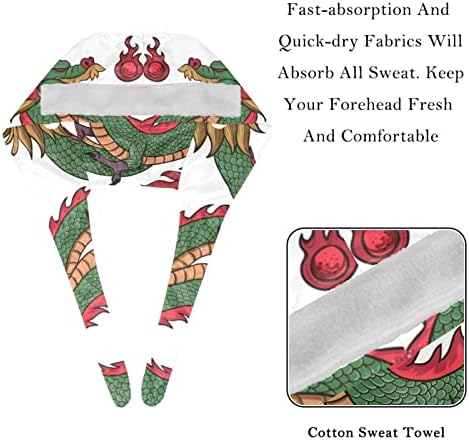 2 парчиња работни капи за мажи кои можат да се прилагодат на змејот, кои можат да се прилагодат на змејот, буфонските капи со џемпер -лента