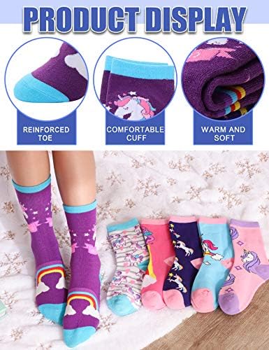 Анлисим Девојки Чорапи Симпатична Животинска Шема Цртан Филм Новина Мода Меки Памучни Чорапи 6 Пакет