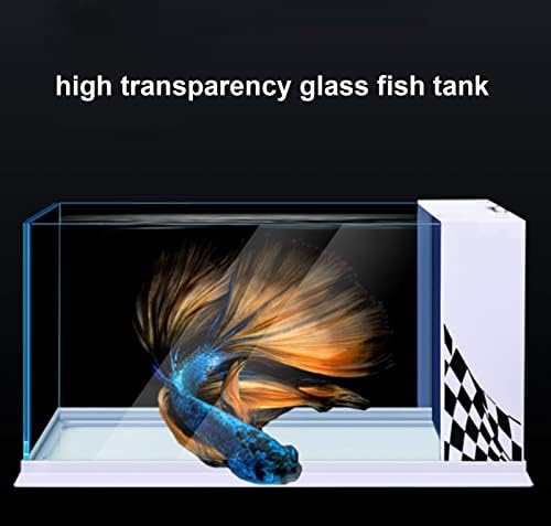 Мал резервоар за риба со LED светлосна и филтерска пумпа за аквариум комплети за стартување десктоп резервоар за риба Висока