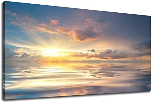 Veaee зајдисонце океански платно wallидовни уметности платно платно слики морско поврзување на сонцето, природа, отпечатоци со современи уметнички
