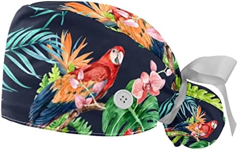 2 парчиња работни капи за мажи Папагал од птици остава прилагодливи жени работни капачиња буфонски капи со џемпер со повеќе