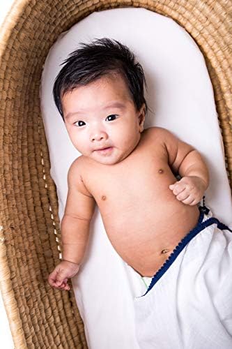 Малабар бебето swaddle бебе ќебе, мека, свиленкаста мешавина од памук од бамбус, 47 x 47 инчи, големо ќебе за примање, унисекс, сингл