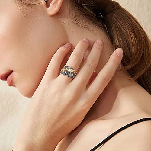 2023 Нов гроздобер природен цитрински прстен за накит за роденден предлог за невестата за ангажирање на невестата прстен женски свадбени