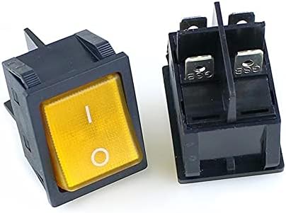 SUTK Голема струја KCD4 LED светло осветлена DPST On-Off 4Pin Snap во Rocker Switch 20A/250V 25A/125V AC