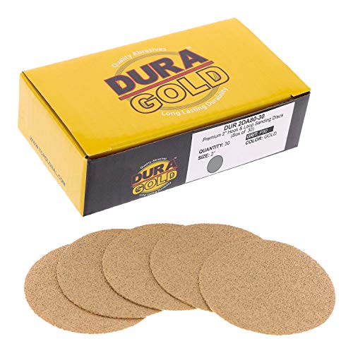Dura -Gold 2 Дискови за пескарење - 80 решетки, кука и јамка DA подлога за подлога на плочата и влошки за мека густина