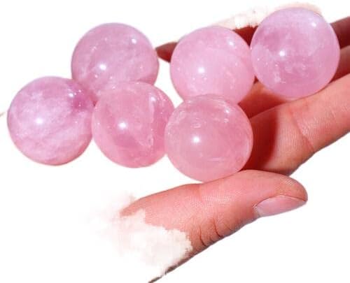 30мм природна розова розова кварц кварц топка кристална сфера декор заздравување на реики w/штанд
