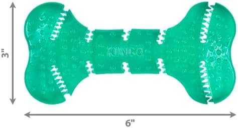 Конг - Стикиз стоматолошка коска - уникатна флексибилна текстура, играчка за кучиња за чистење на заби и гума за џвакање - за