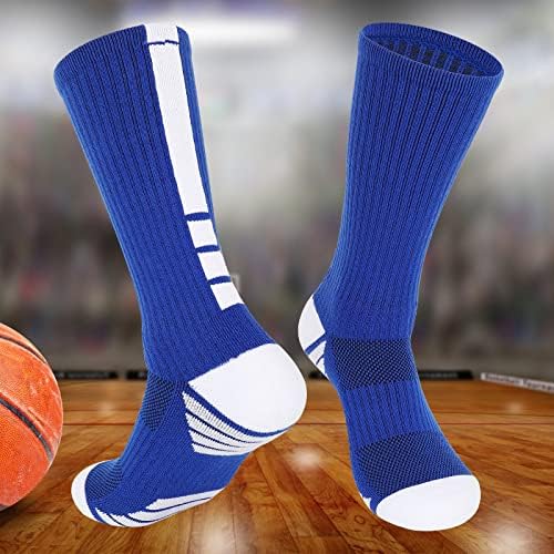 Дингкулер елитни кошаркарски чорапи 2 пара, атлетски чорапи со средно теле за мажи жени момчиња девојчиња
