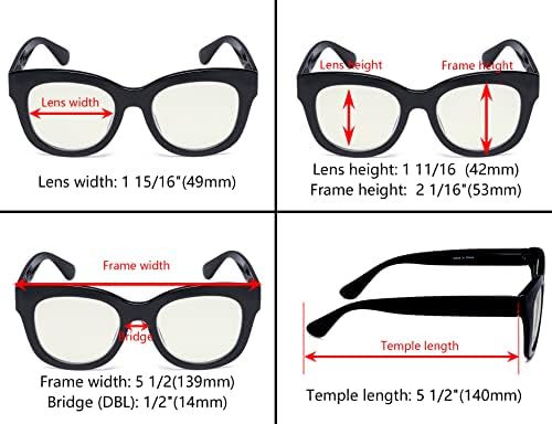Очила За Очи Заштедете 10% На Комплет 4 Пакети Сини Светлосни Блокирачки Очила За Читање и 4 Читачи На Компјутерски Пакети за Жени +0,00