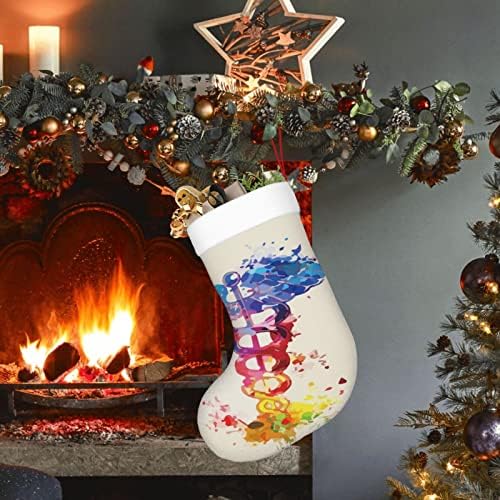 Аугенски Божиќни чорапи Акварел Медицинска уметност Доктор Медицинска сестра двострана камин што виси чорапи