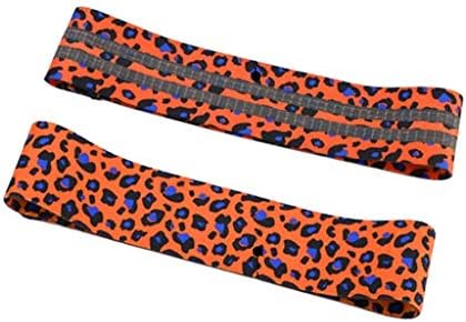 WYFDP унисекс леопард печати јога -сквоти круг јамка колкови отпорни ленти за еластична вежба за фитнес опрема