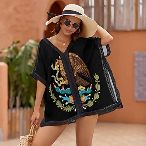 Знаме На Бајкутуан Мексико Женска Облека За Плажа Бикини Костим За Капење Плажа Пливање Прикриен Фустан Печатење