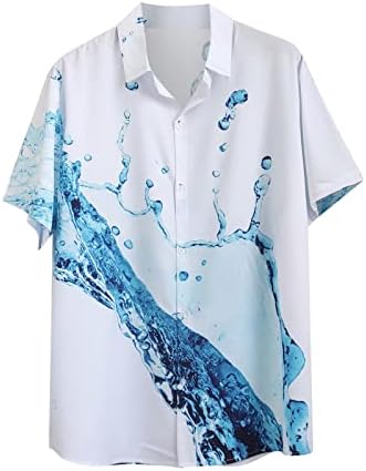 Xiloccer ладни машки кошули Класична маица хавајски кошули за мажи на отворено маици со копче надолу кошули празник краток ракав