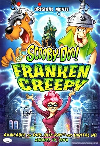 Jimим Криг потпиша автограмиран 11x16 постер Scooby -Doo Франкен Creepy JSA - автограмирани фотографии во НФЛ