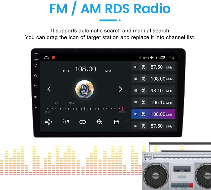 Андроид 10 Автомобил Радио Стерео За Toyota Fortuner 2015-2018, Biorunn 9 Инчен Окта Основни АВТОМОБИЛ GPS Navi Безжични Carplay