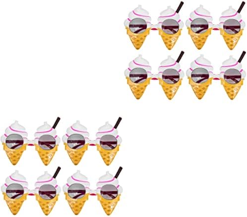 Sosoport 8PCS сладолед конус за очила за пластични забави очила летни забавни очила забава
