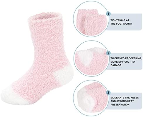 Американски трендови деца нејасни чорапи мали деца топли чорапи зимски пријатни меки чорапи Божиќни влечки чорапи