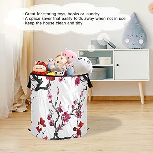 Цветни цвеќиња Акварел, се појавуваат алишта за перење со капаци за складирање на капакот за преклопување, колапс за перење за домашни простории