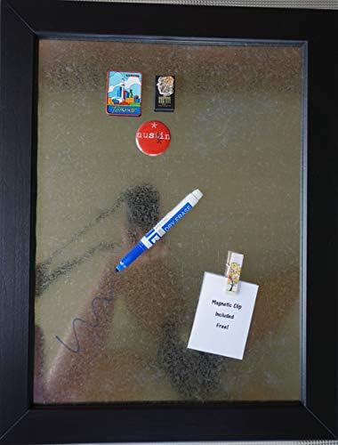 Art Prints Inc Magnetic Dry Erase Memo Board 2-Pak 14x18 и 19x23 & бесплатен магнет | Галванизирана со рустикална црно дрво рамка | Внатрешна/надворешна