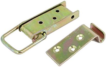 X-Ree Wooden Case опрема кутија метал жолт цинк позлатена лента за преклопување 98мм долга HASP (Caja de Madera para equipo caja