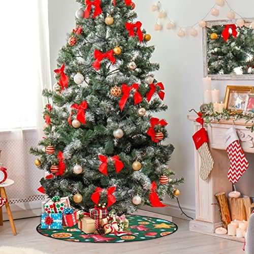 Визиони новогодишна елка Мат Божиќна текстура дрвја за држење МАТ подот Заштитник Абсорбента Дрво стојат сад за душек