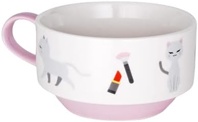 Чаши што се редат За Кафе И Чај, Керамичка Јапонска Кригла Со Дизајн На Мачки За Шминка, Симпатични Ориентални Прибор, 4 Инчи