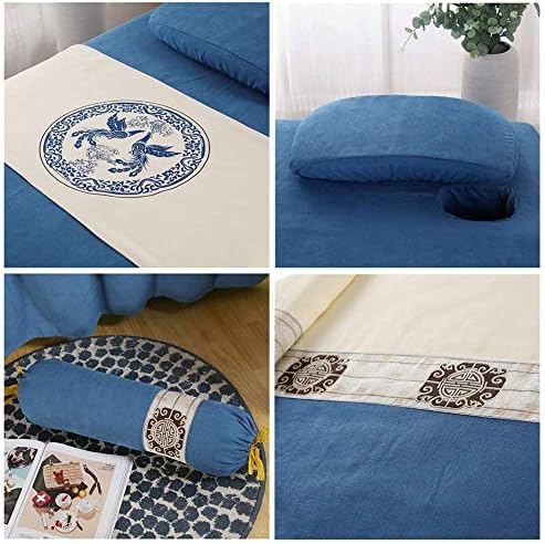 Leversуан масажа за масажа поставува 6 парчиња кревети за масажа со здолништа со столче столче за кревети за кревети за белстерска перница