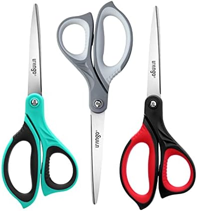 Livingo Sharp Scissors Цела намена: 5 ножици за пакувања за канцеларија, училиште, занаетчиска употреба на домови