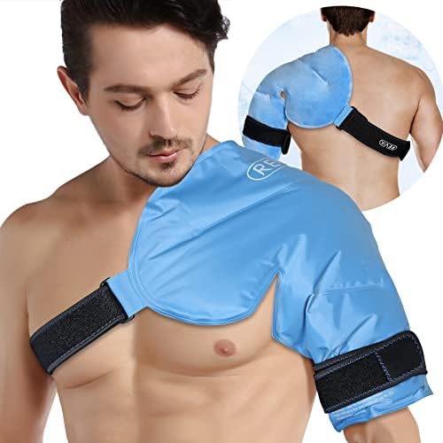 Revix XL рамо мраз пакет за ротаторски манжетни за еднократно опселено ладно обвивка за раменици Повреди и операција, мека кадифен