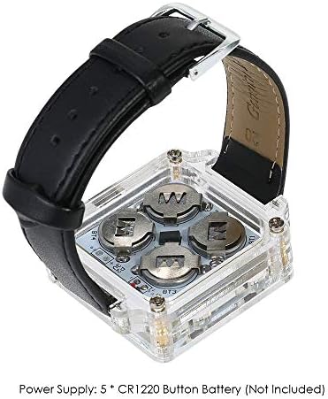 Делови за алатки SCM Прекрасни DIY комплет Електронски часовник Транспарентен LED часовник DIY LED дигитална цевка за рачен часовник на