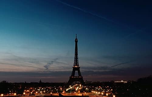 Lhjoysp сложувалки 1000 парчиња градски небо ноќни светла Париз Франција Ајфел кула 75х50см