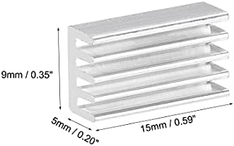 uxcell Electronics Cooler Heatsink за MOS GPU Ic Чип Црно 9 x 9 x 5 mm 20 парчиња