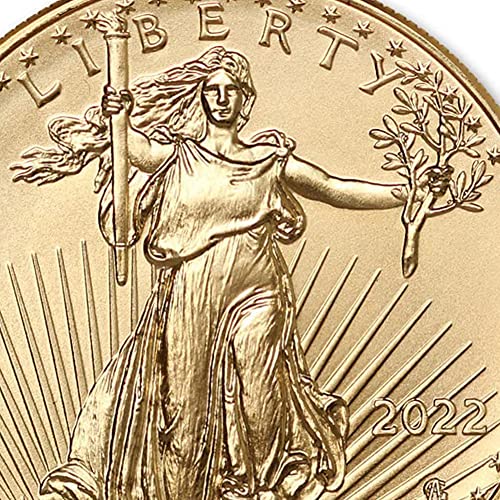 2022 Без Нане Марка 1/10 оз Американска Златна Орелска Монета Брилијантна Нециркулирана Со Потврда За Автентичност Од Нане Државно