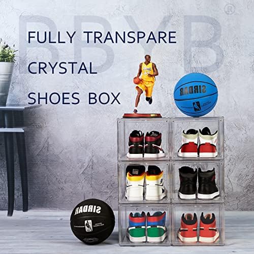 BBYB кутија за чевли, капка предна кутија за чевли, чисти пластични канти за складирање, магнетна про transparentирна врата чиста
